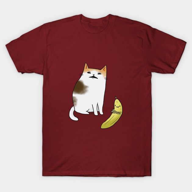 Banana Cat T-Shirt by LaGataLola